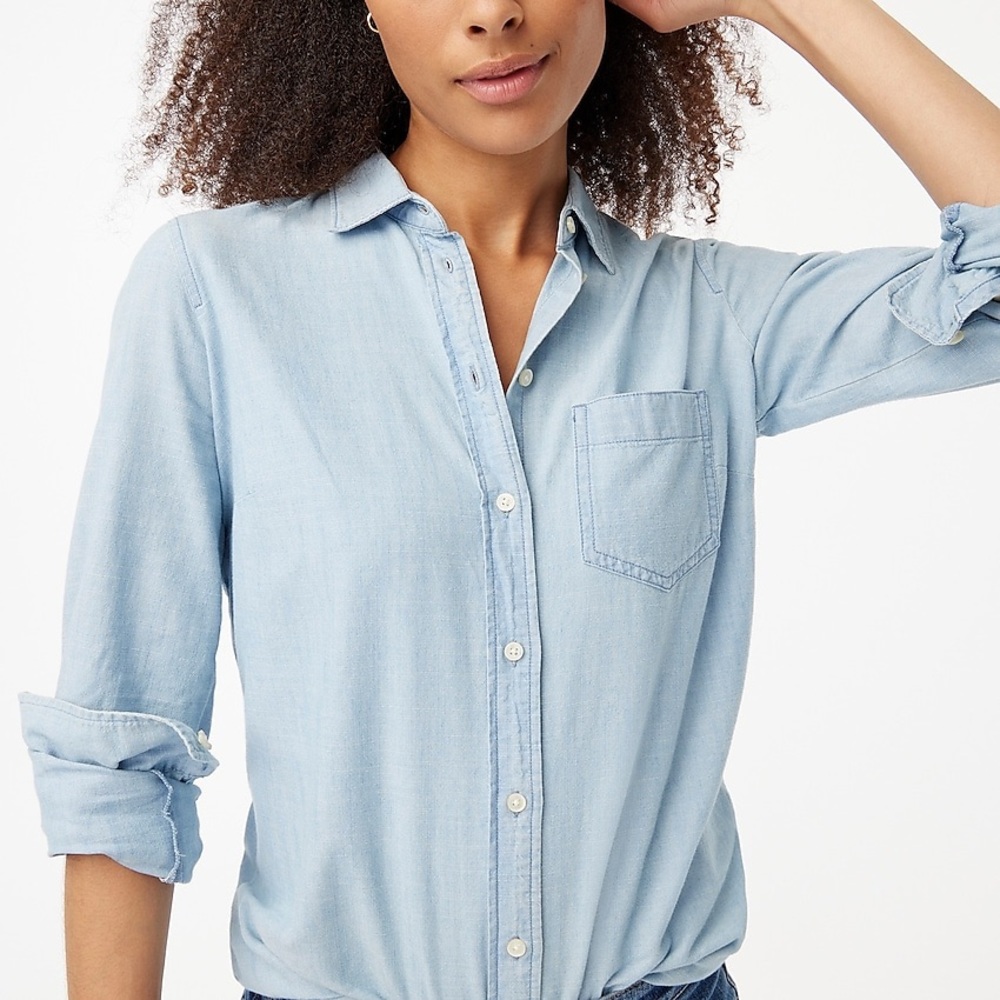 J. Crew blue chambray shirt